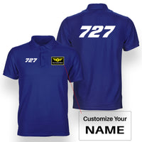 Thumbnail for 727 Flat Text Designed Double Side Polo T-Shirts