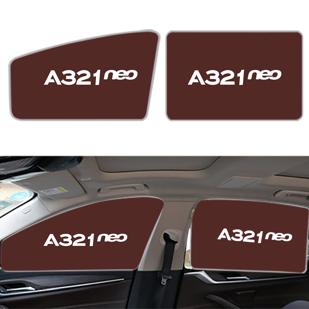 A321neo & Text Designed Car Sun Shade (Side window)