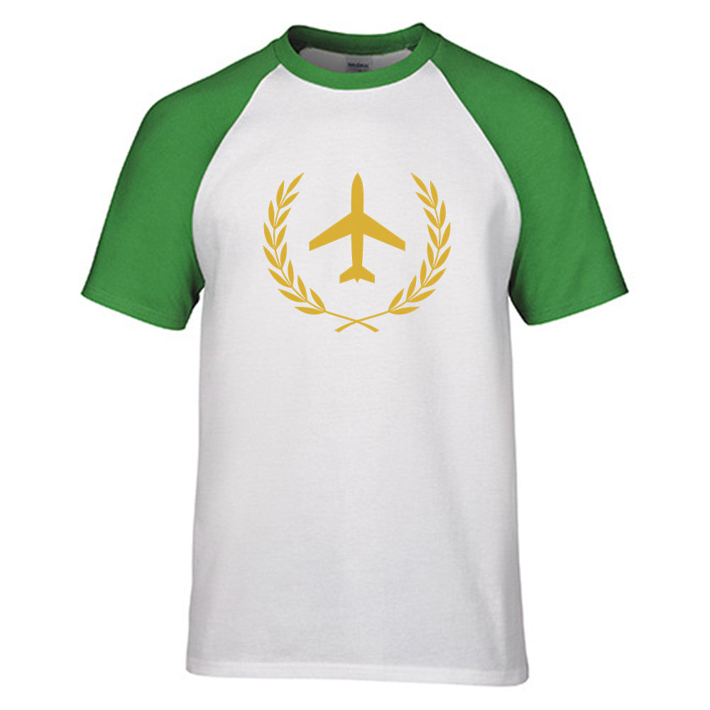 Leaf & Airplane Designed Raglan T-Shirts