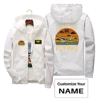 Thumbnail for Retro I'D Rather Be Flying Designed Thin Windbreaker Jackets