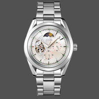 Thumbnail for Fully Automatic Mechanical Moon Phase Hollow Bottom Waterproof Watch