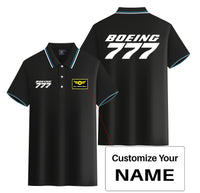 Thumbnail for Boeing 777 & Text Designed Stylish Polo T-Shirts (Double-Side)