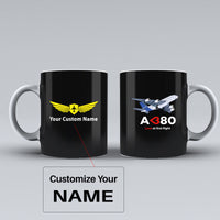 Thumbnail for Airbus A380 Love at first flight Designed Ceramic White Mugs