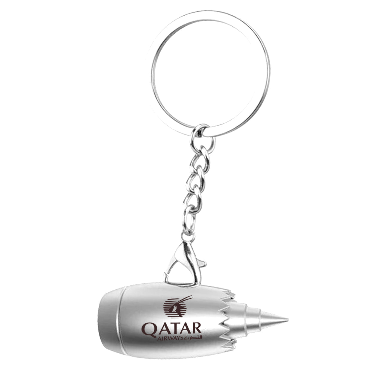 Qatar Airways Airlines Jet Engine Turbine Key Chains