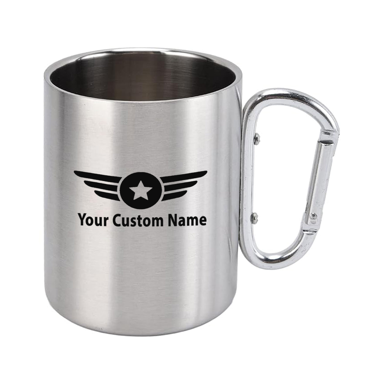 Custom Name (Badge 4) Designed Stainless Steel Outdoors Mugs