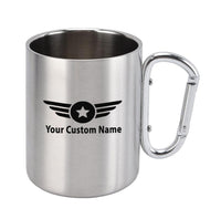 Thumbnail for Custom Name (Badge 4) Designed Stainless Steel Outdoors Mugs