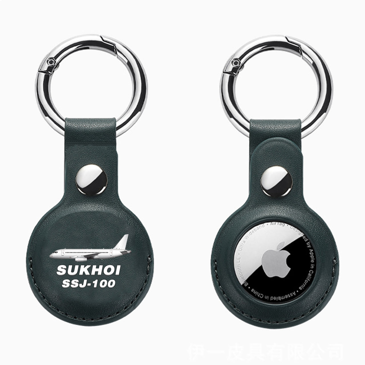 Sukhoi Superjet 100 Design Airtags Leather Cases
