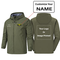 Thumbnail for Copy of Custom Name & 2 LOGOS Rain Jackets & Windbreakers