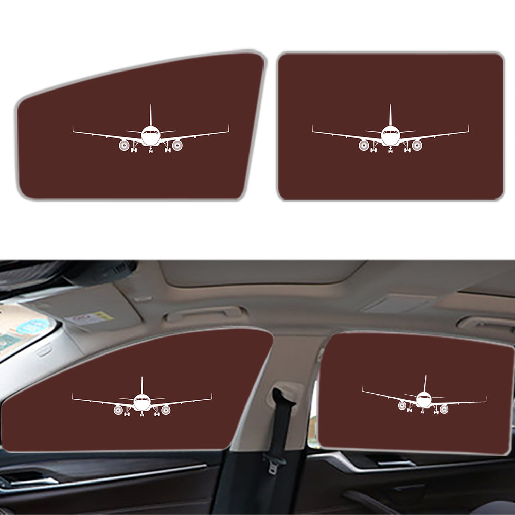 Airbus A320 Silhouette Designed Car Sun Shade (Side window)