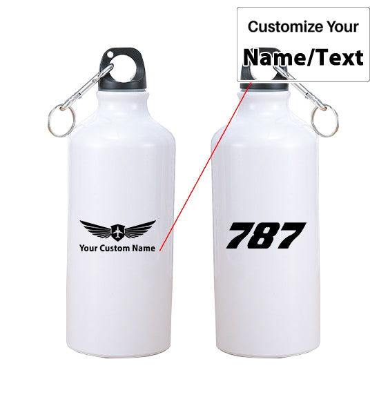 787 Flat Text Designed Thermoses