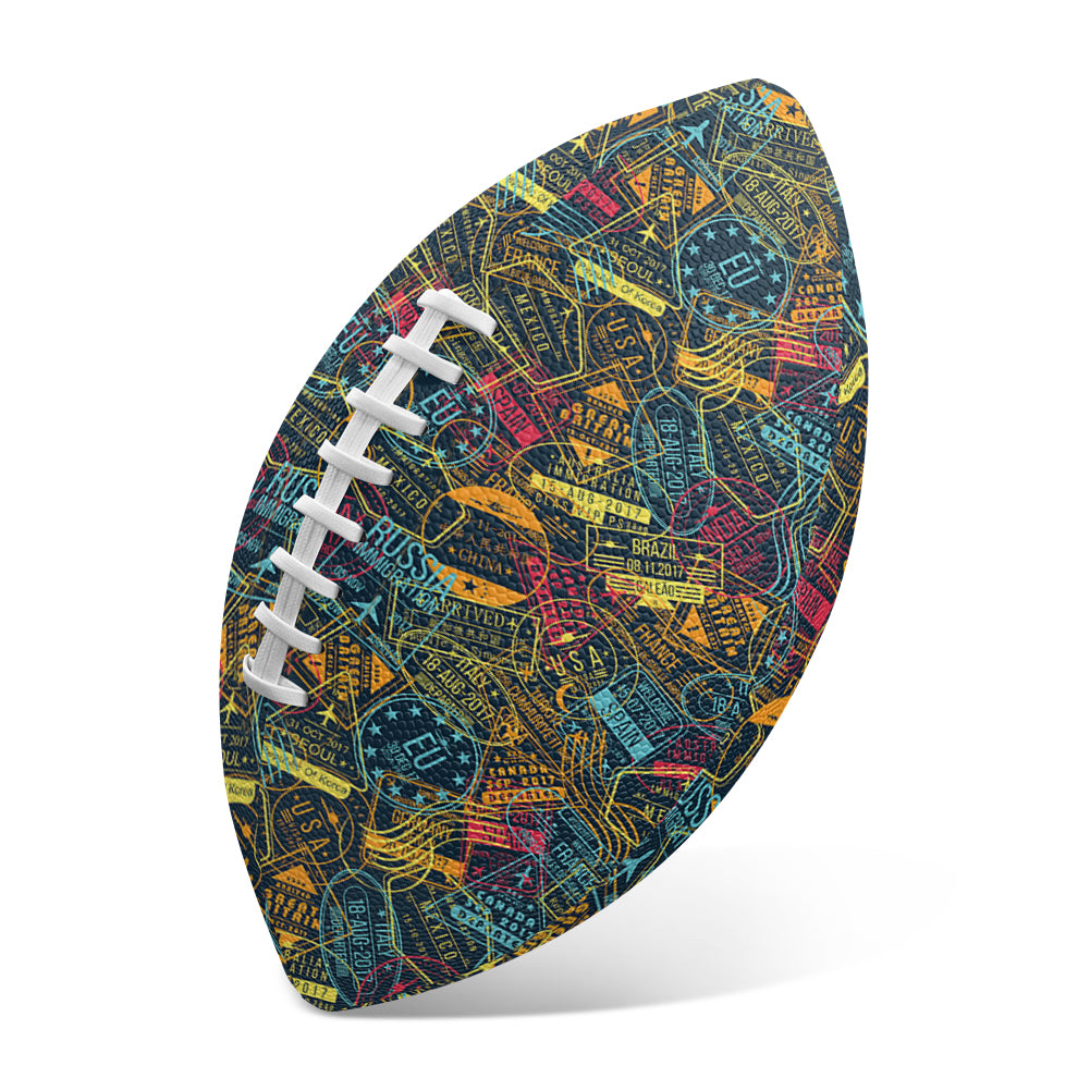 Dark Coloured Passport Stamps Designed Rugby