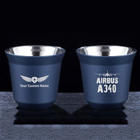 Thumbnail for Airbus A340 & Plane Designed Double Wall Stainless Steel Coffee Mugs