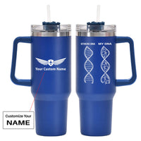 Thumbnail for Aviation DNA Designed 40oz Stainless Steel Car Mug With Holder