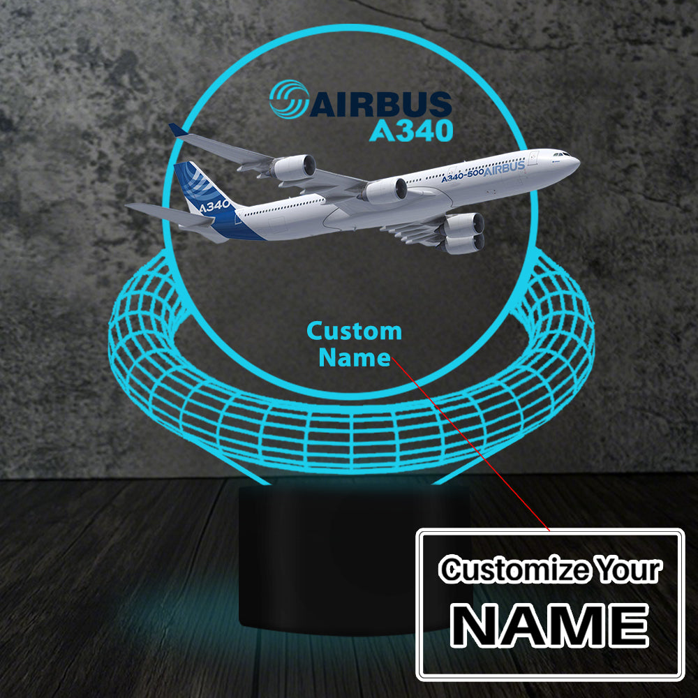Airbus A340 Designed 3D Lamp