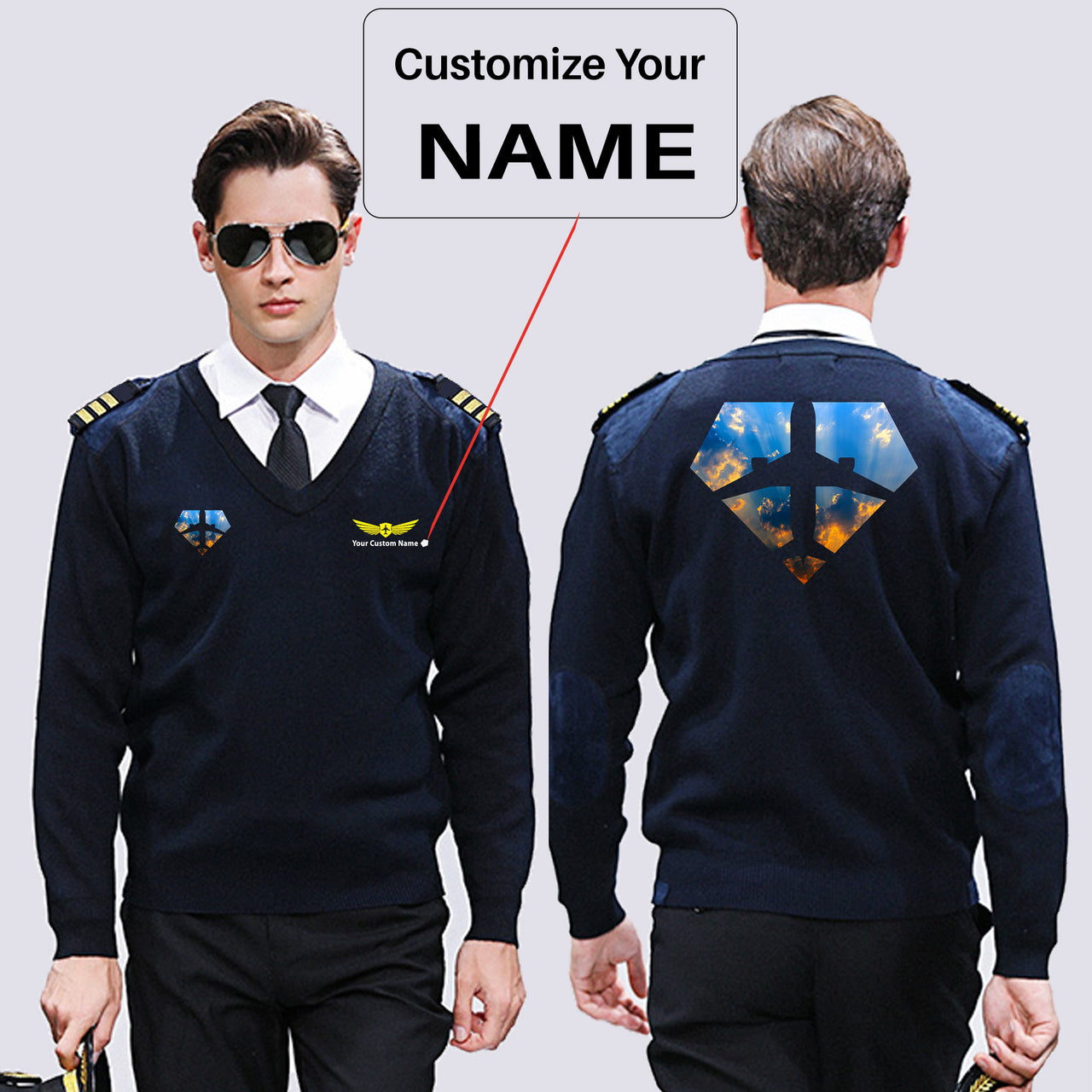 Supermen of The Skies (Sunrise) Designed Wool Pilot Sweaters