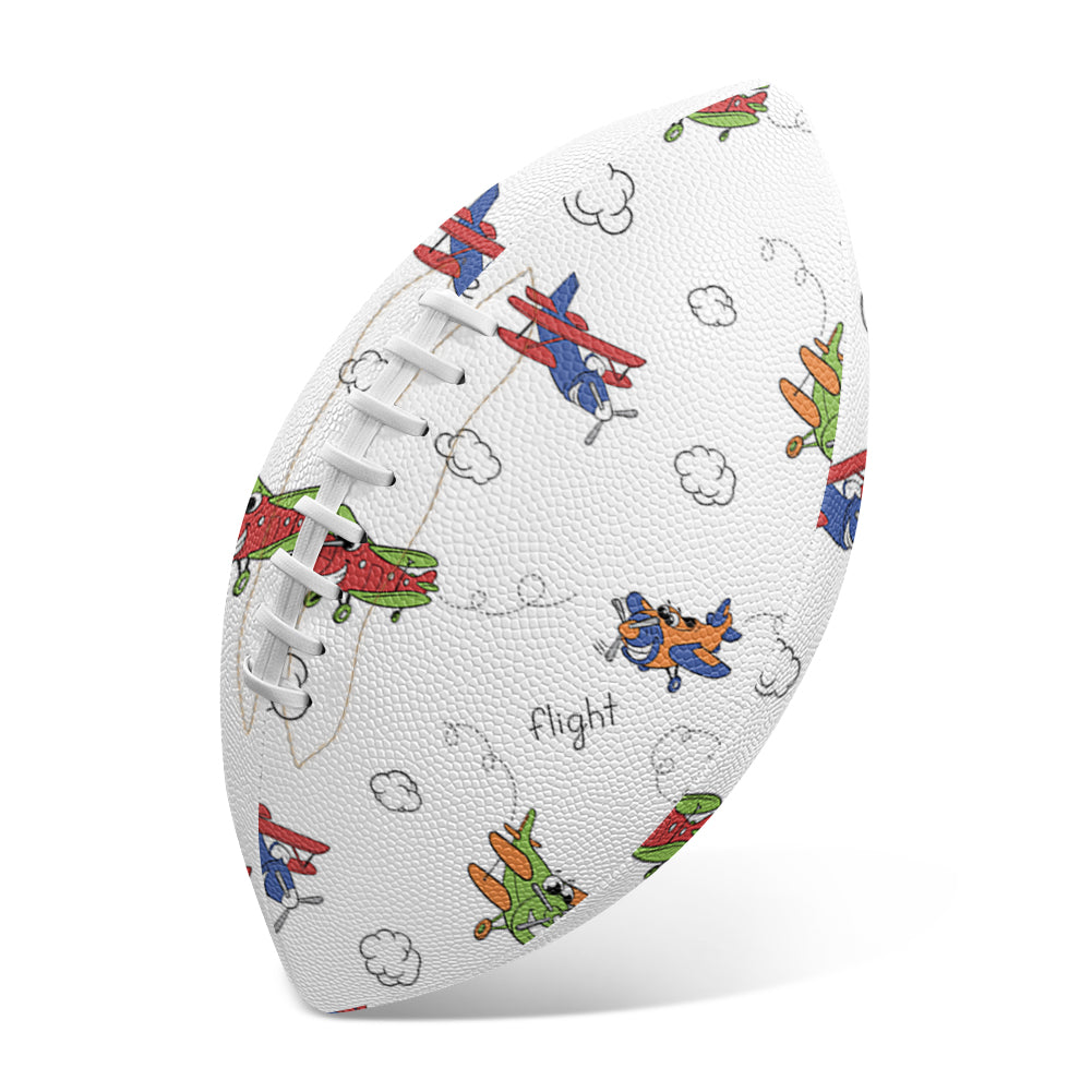 Colorful Cartoon Planes Designed Rugby