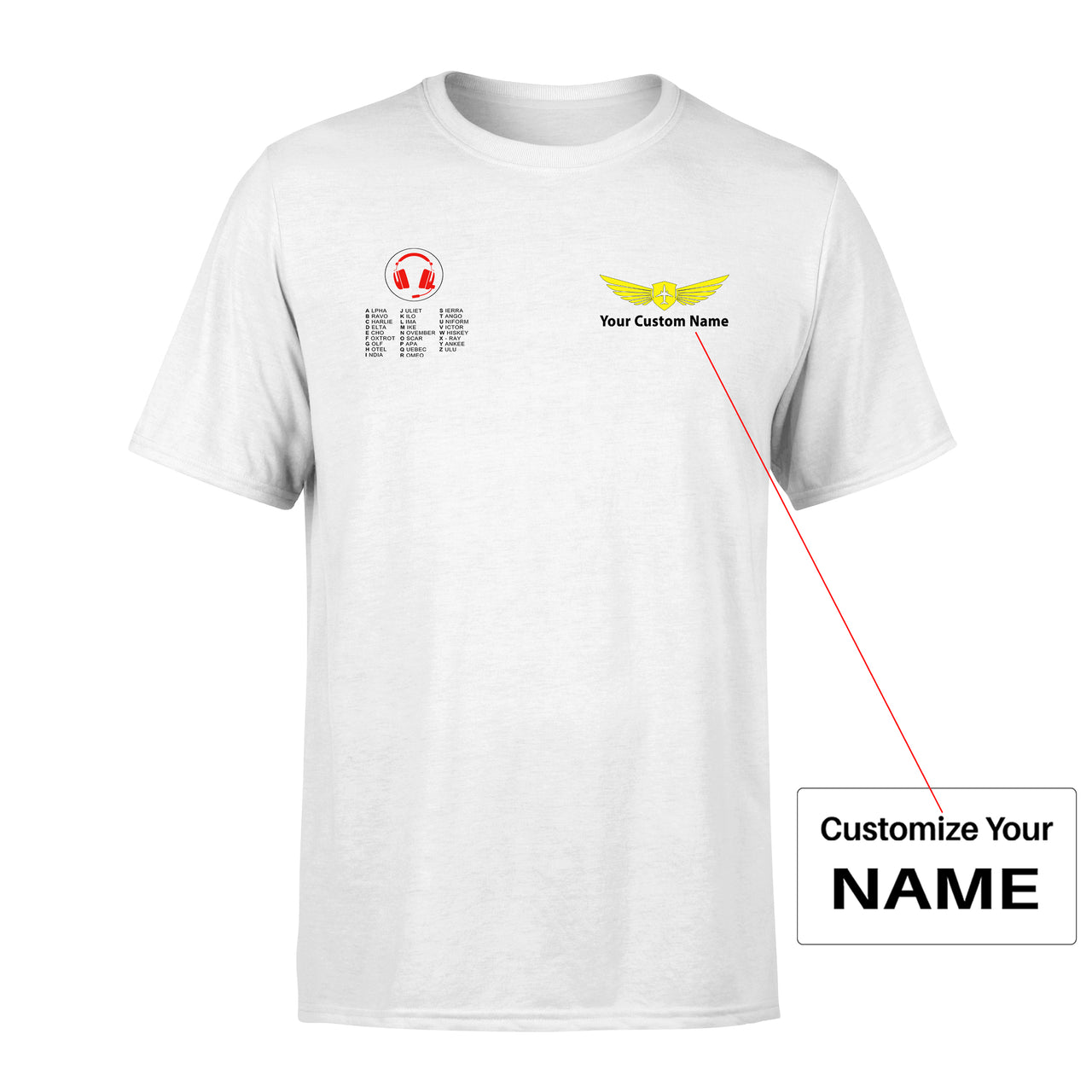 Aviation Alphabet 3 Designed Men T-Shirt