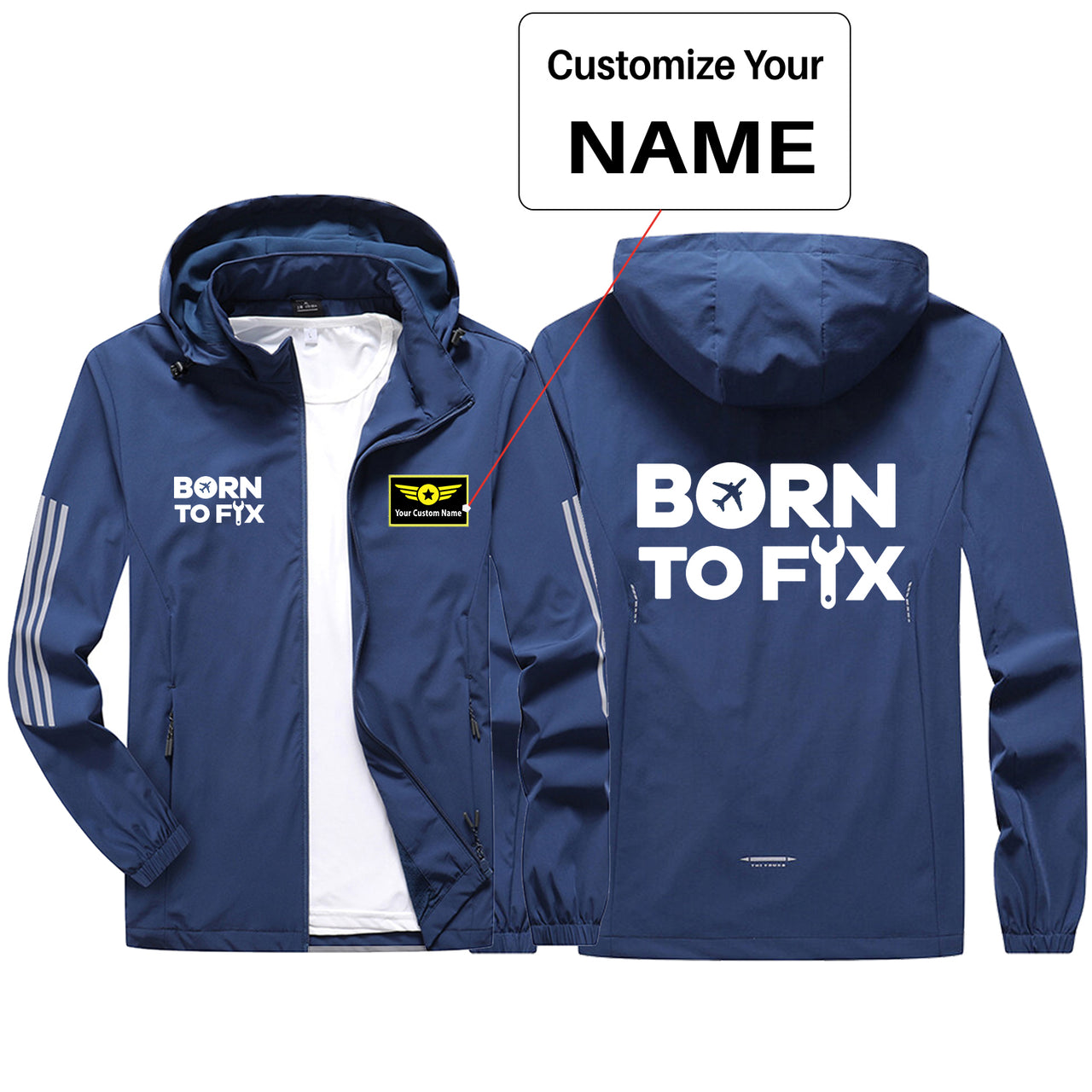Born To Fix Airplanes Sport & Running Jackets