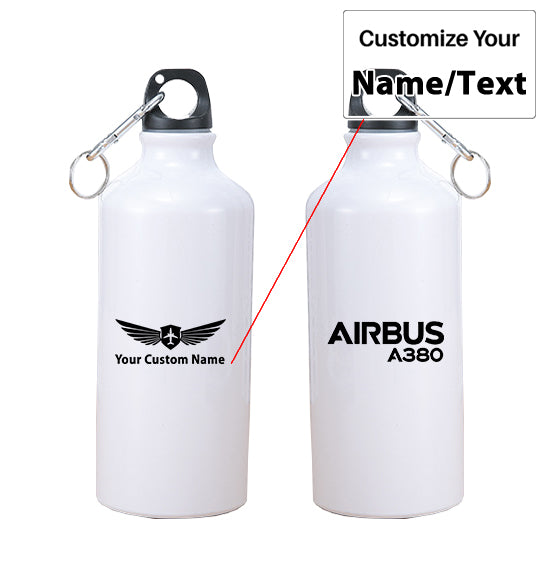 Airbus A380 & Text Designed Thermoses
