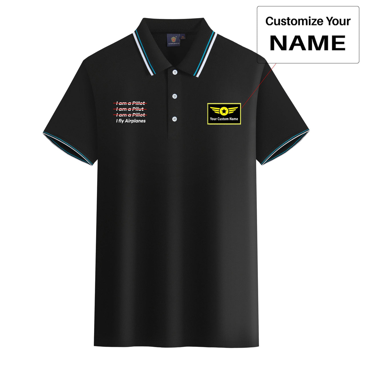 I Fly Airplanes Designed Stylish Polo T-Shirts