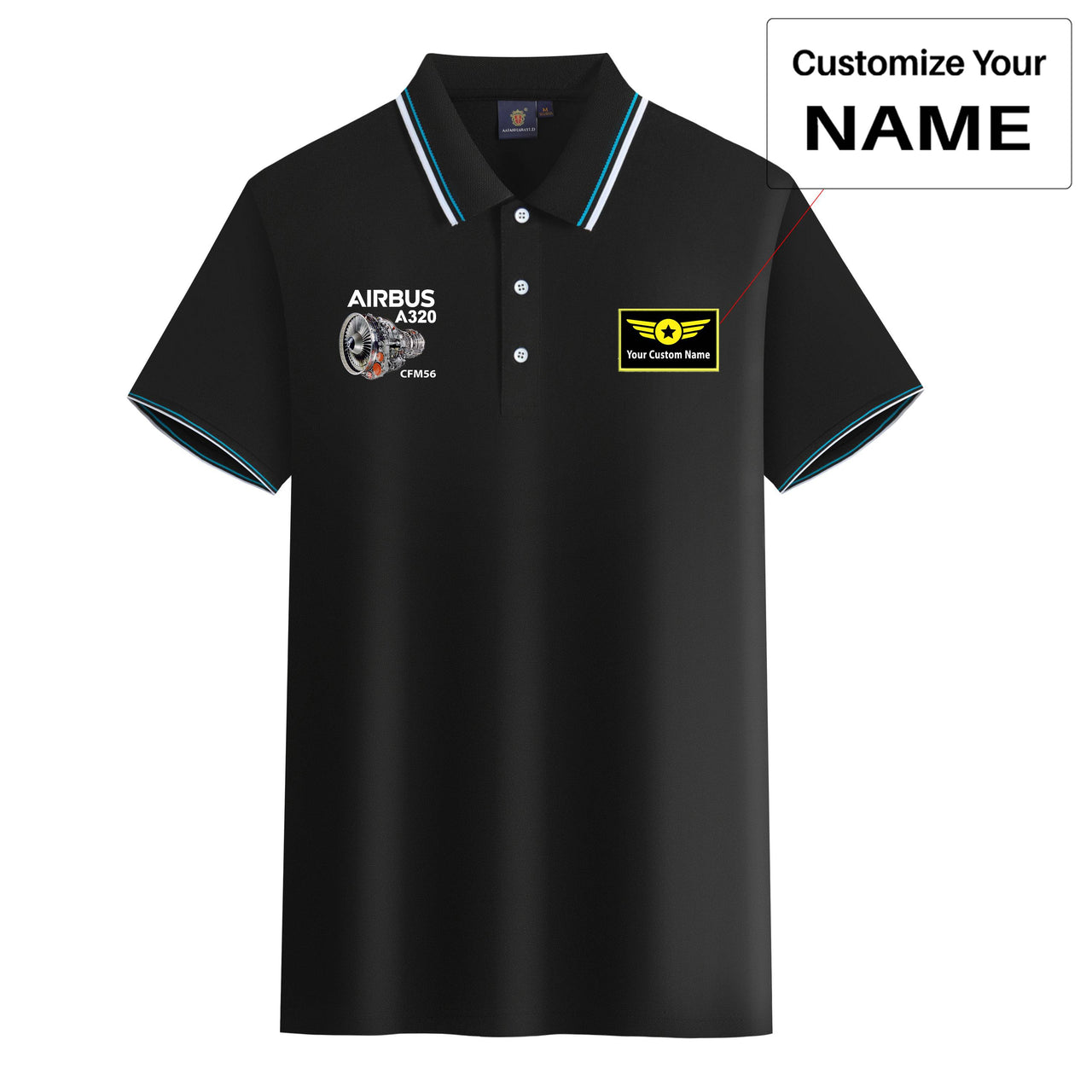 Airbus A320 & CFM56 Engine Designed Stylish Polo T-Shirts