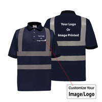 Thumbnail for Double Side Your Custom Logos Designed Reflective Polo T-Shirts