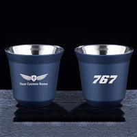 Thumbnail for 767 Flat Text Designed Double Wall Stainless Steel Coffee Mugs