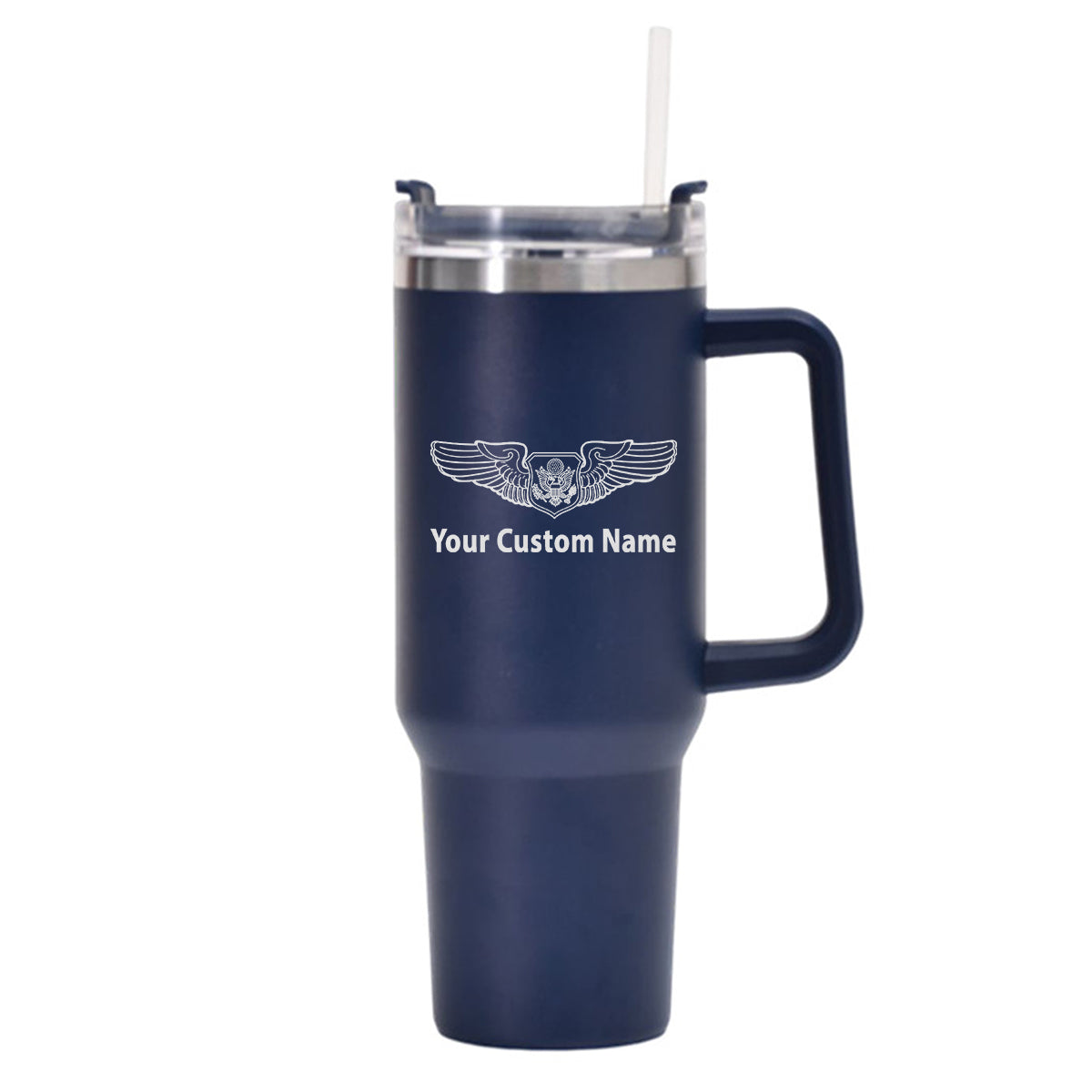 Custom Name (Special US Air Force) Designed 40oz Stainless Steel Car Mug With Holder