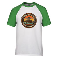 Thumbnail for Retro Apache AH-64 Designed Raglan T-Shirts