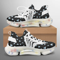 Thumbnail for Paper Airplanes (Black) Designed Fashion Running Shoes