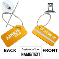 Thumbnail for Airbus A380 & Text Designed Fashion Metal Luggage Tags