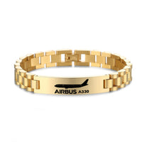 Thumbnail for The Airbus A330 Designed Stainless Steel Chain Bracelets