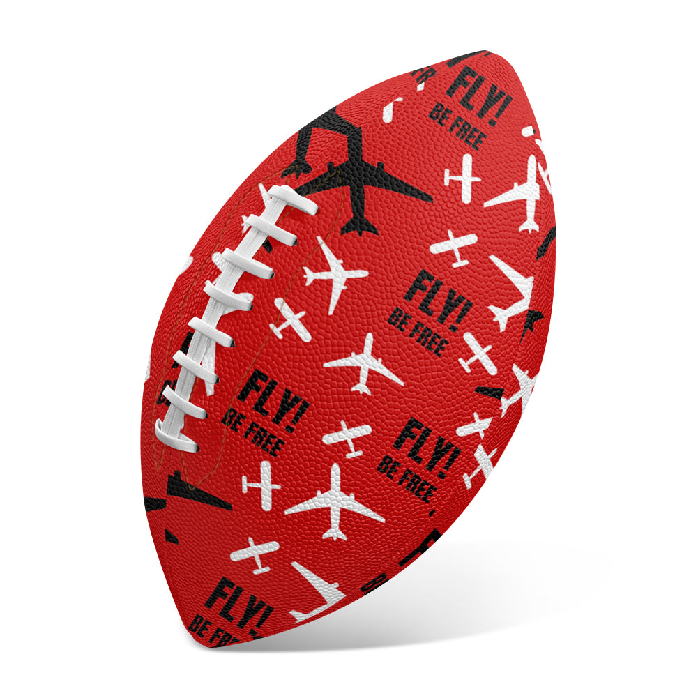 Fly Be Free Red Designed Rugby