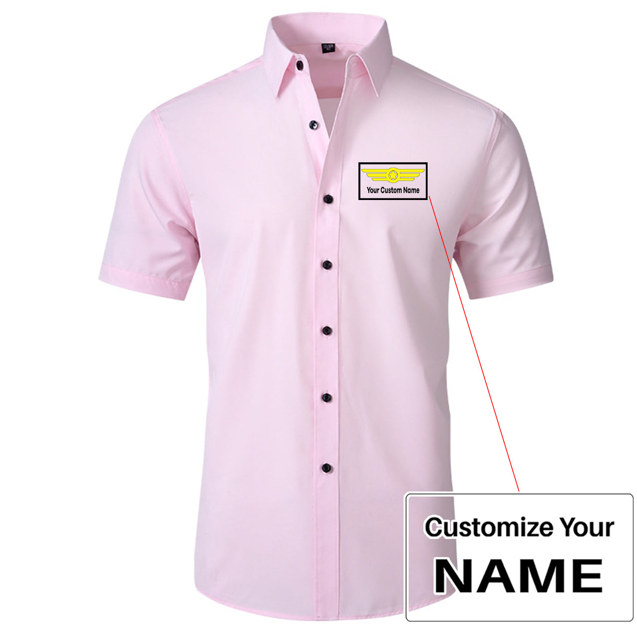 Custom Name (Badge 1) Design Super Quality Short Sleeve Shirts