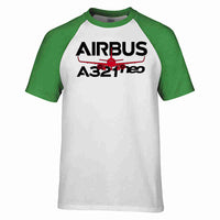 Thumbnail for Amazing Airbus A321neo Designed Raglan T-Shirts