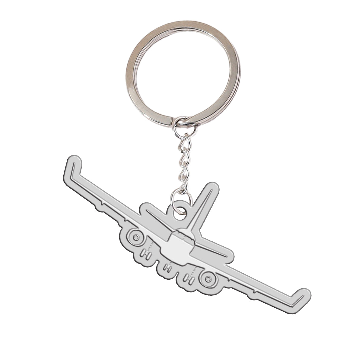 Embraer E-190 Silhouette Plane Designed Hollow Key Chains