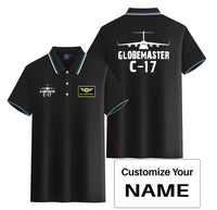 Thumbnail for GlobeMaster C-17 & Plane Designed Stylish Polo T-Shirts (Double-Side)