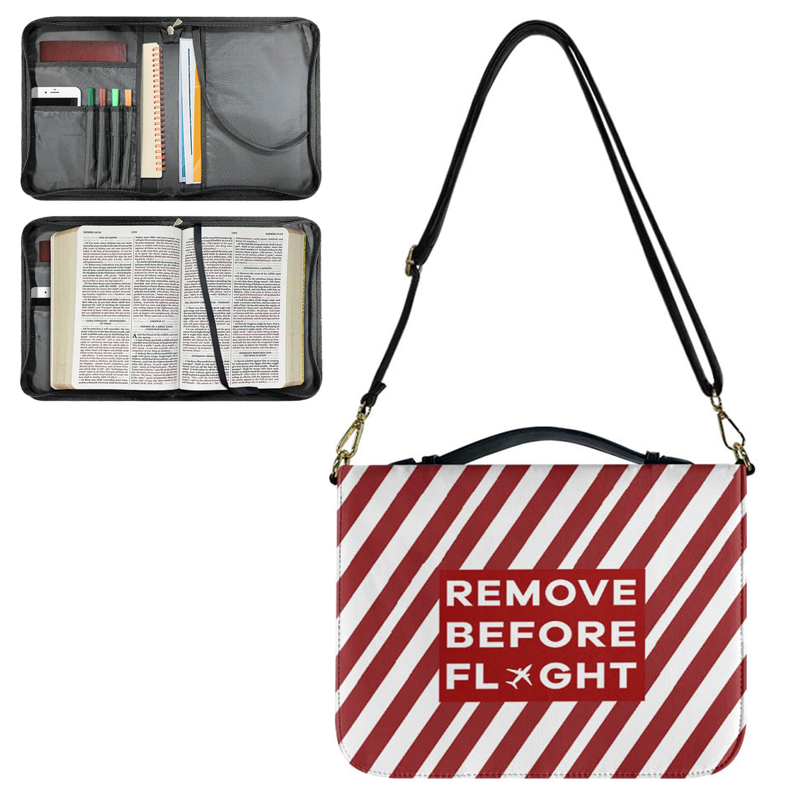 Special Edition Remove Before Flight 2 Designed PU Accessories Bags Strap Style