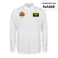 Thumbnail for Retro Airbus A330 Designed Long Sleeve Polo T-Shirts