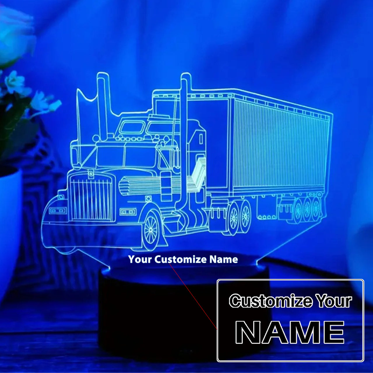 Truck 3D Designed Night Lamp