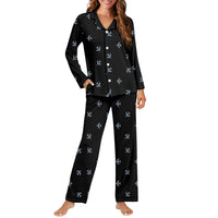 Thumbnail for Nice Airplanes (Black) Designed Women Button Pajamas