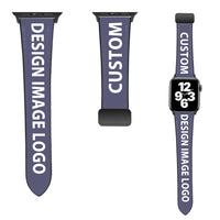 Thumbnail for CUSTOM  DESIGN IMAGE LOGO Designed Leather Apple Watch Straps