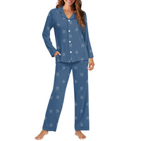 Thumbnail for Nice Airplanes (Blue) Designed Women Button Pajamas