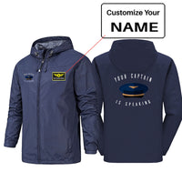 Thumbnail for Your Captain Is Speaking Designed Rain Jackets & Windbreakers