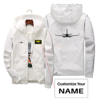 Thumbnail for Boeing 737-800NG Silhouette Designed Thin Windbreaker Jackets