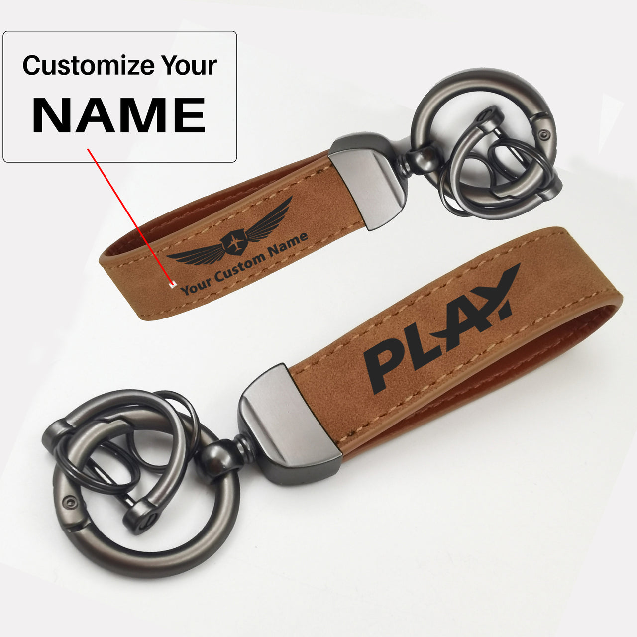 Play Airlines Design Horseshoe Buckle Key Chains