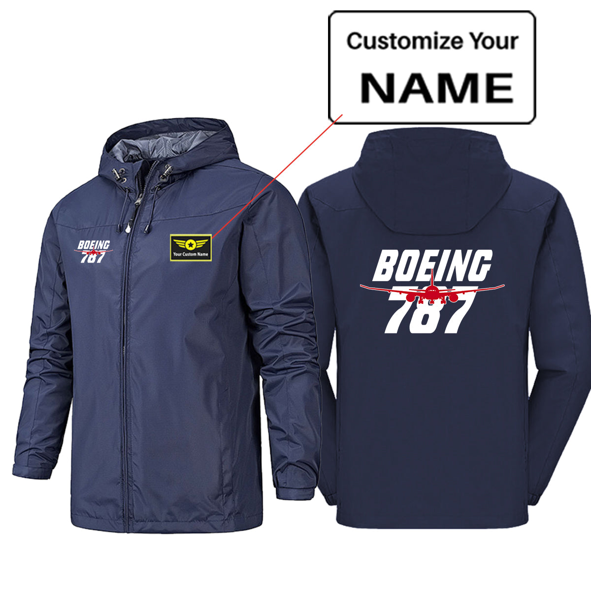 Amazing Boeing 787 Designed Rain Jackets & Windbreakers