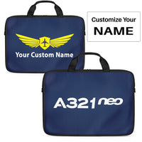 Thumbnail for A321neo & Text Designed Laptop & Tablet Bags
