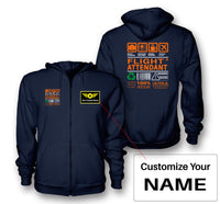 Thumbnail for Flight Attendant Label Designed Zipped Hoodies