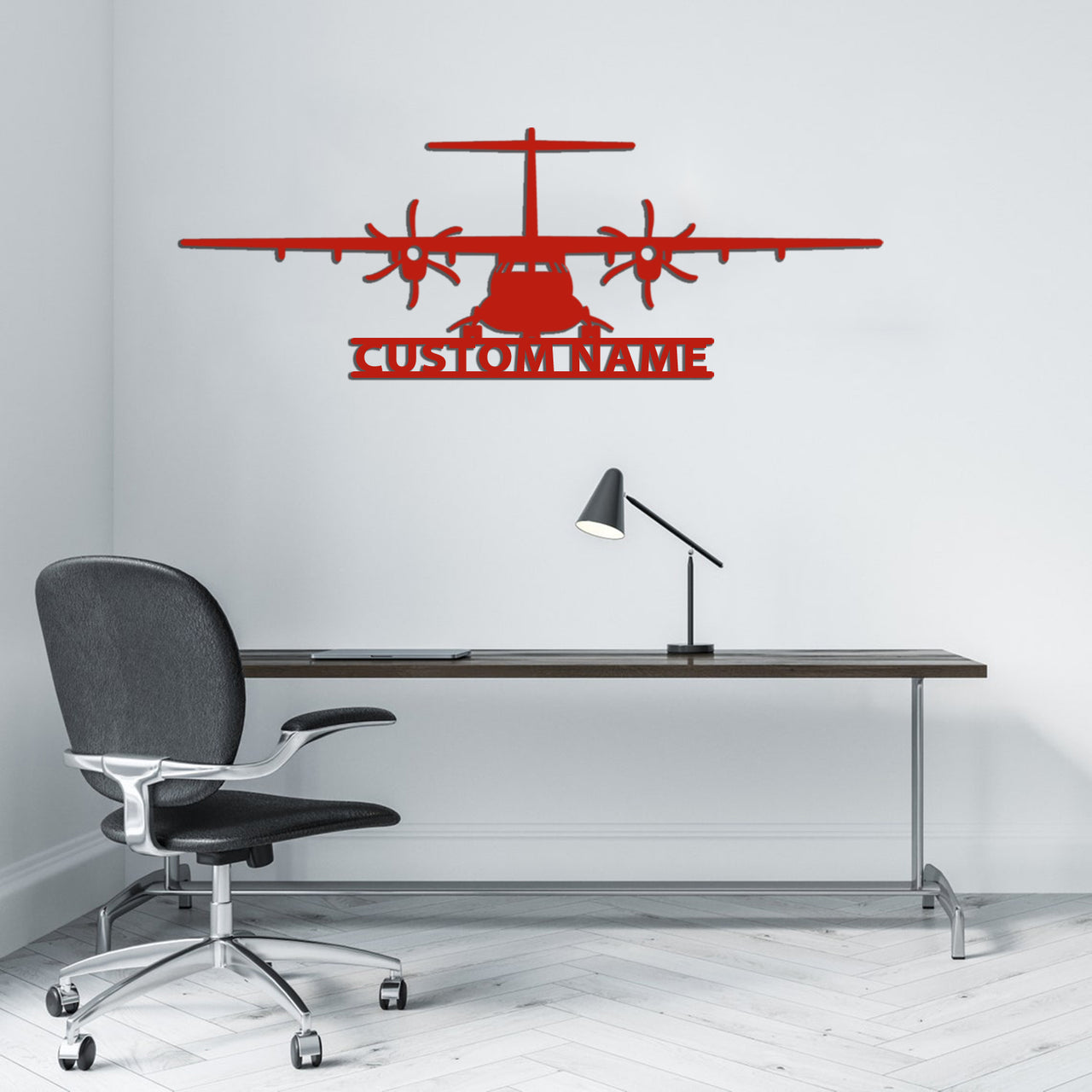ATR-72 Silhouette Designed Wall Metal Signs